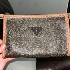 GUESS MAKEUP COSMETIC BAG NEW BROWN/TAN